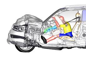 How seatbelts, airbags and crumple zones work together to protect occupants. vehicle safety features seatbelts airbags crumple zones protecting passengers