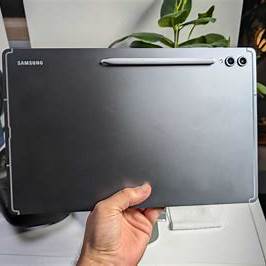 Back of Galaxy Tab S11 showing camera module and S-Pen magnet area
