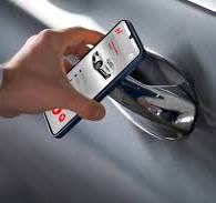 smartphone tapping car door reader NFC digital car key