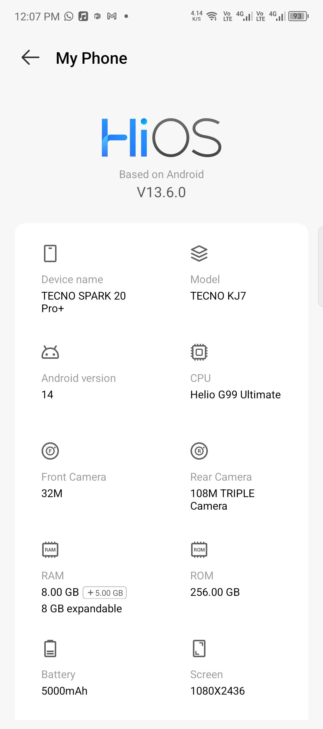 Spark 20 edug screen. 8+8/256