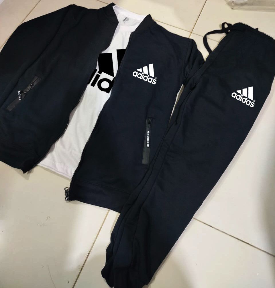 Stylish Winter 3-Piece Track Suits 🥶 | Jacket + T-Shirt + Trouser | Sizes M, L & XL | Premium Fabric –