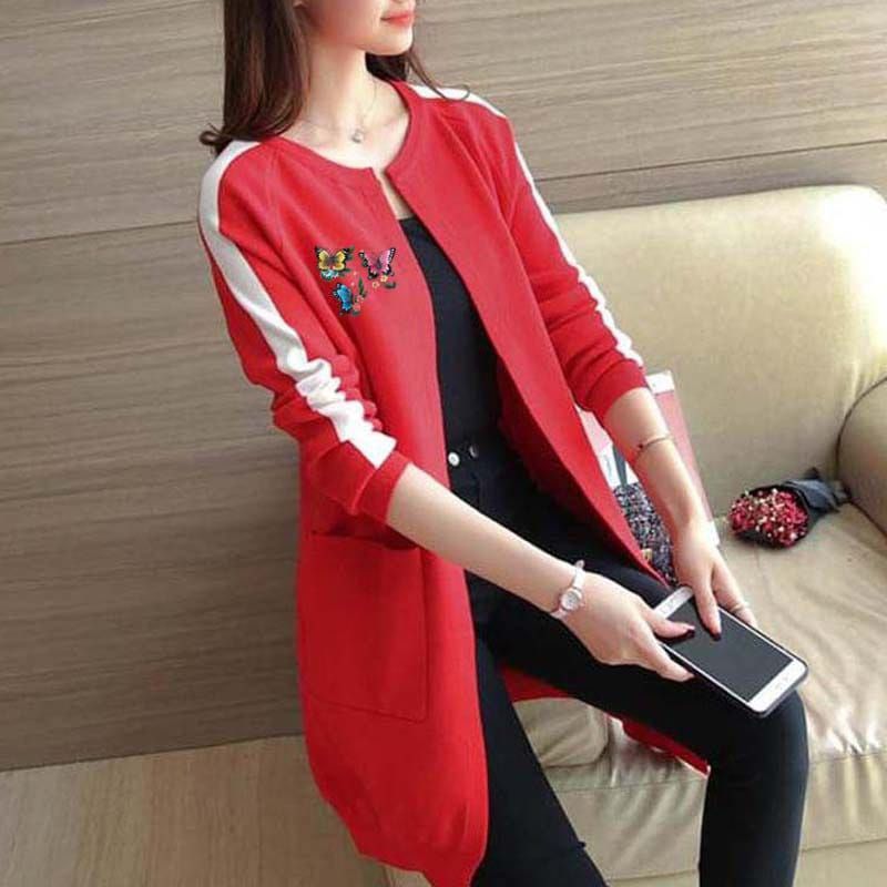 Women’s Printed Korean Stripe Style Pocket Upper