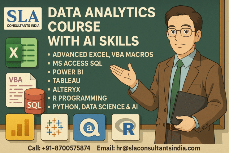 Data Analyst Course in Noida, Sector 46, Free Alteryx, R Business Analytics with AI by SLA Consultants Noida, Update Skills for 2026 Jobs,